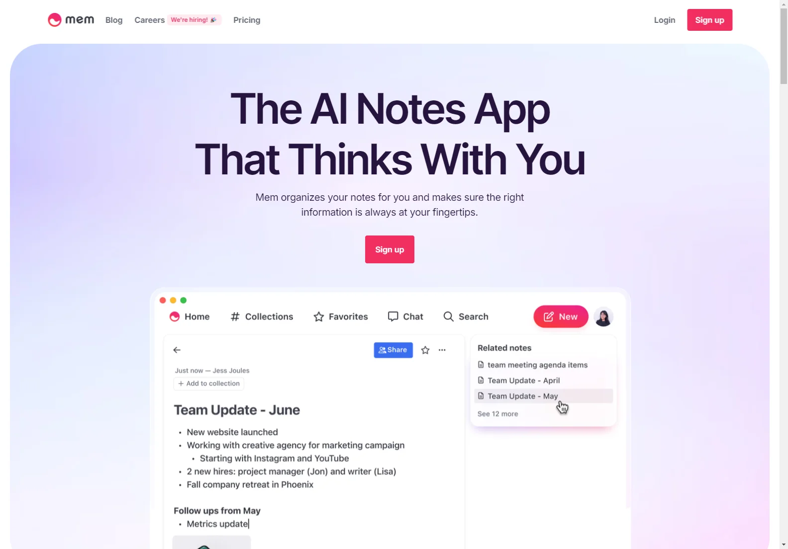 Mem: The AI Notes App for Seamless Organization