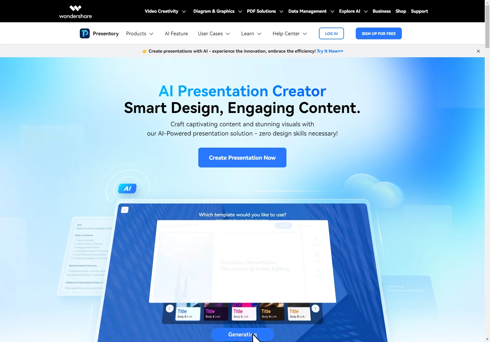 Wondershare Presentory: AI-Powered Presentation Maker for Stunning Visuals and Engaging Content