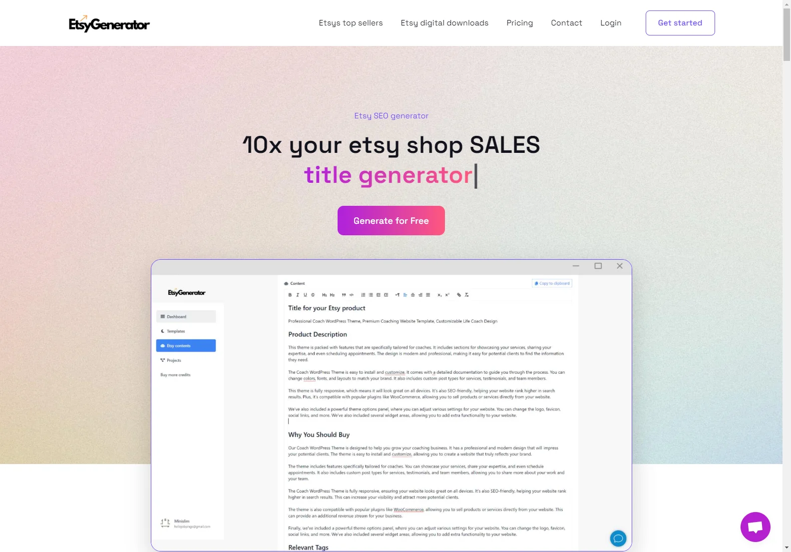 EtsyGenerator: The AI Superpower for Boosting Etsy Shop Success