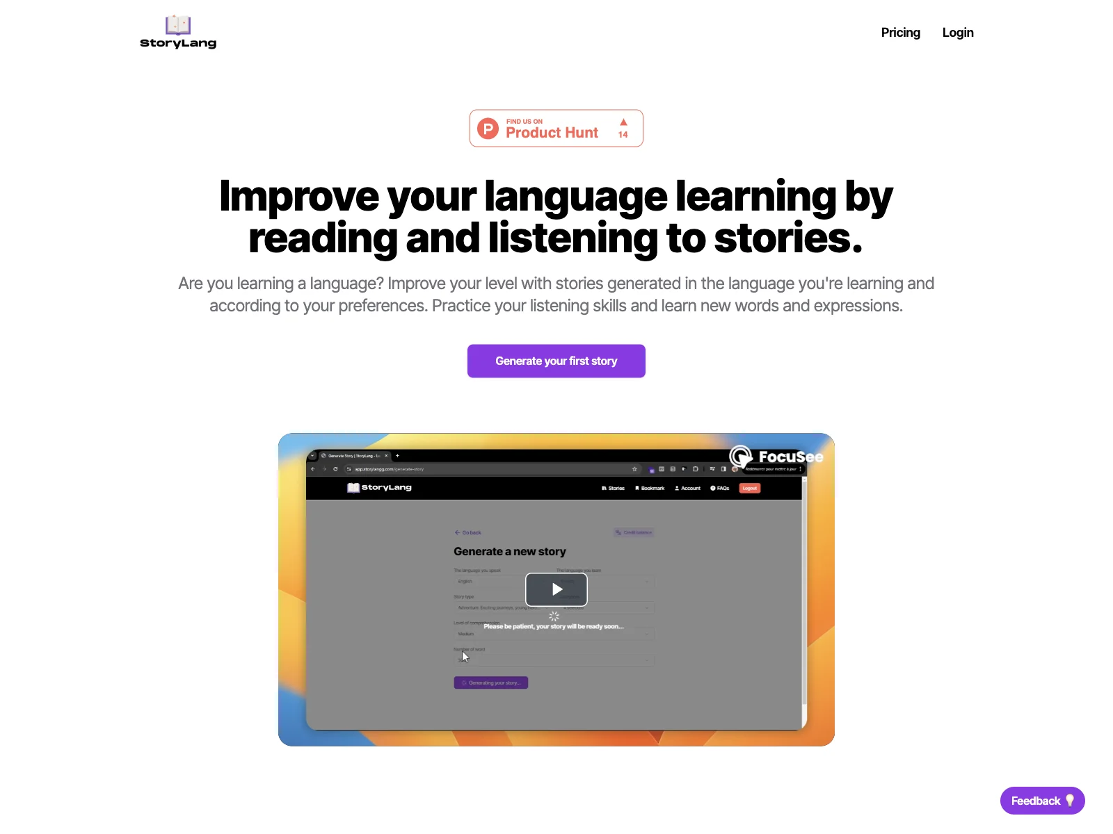 StoryLang: Transform Language Learning with Custom Stories