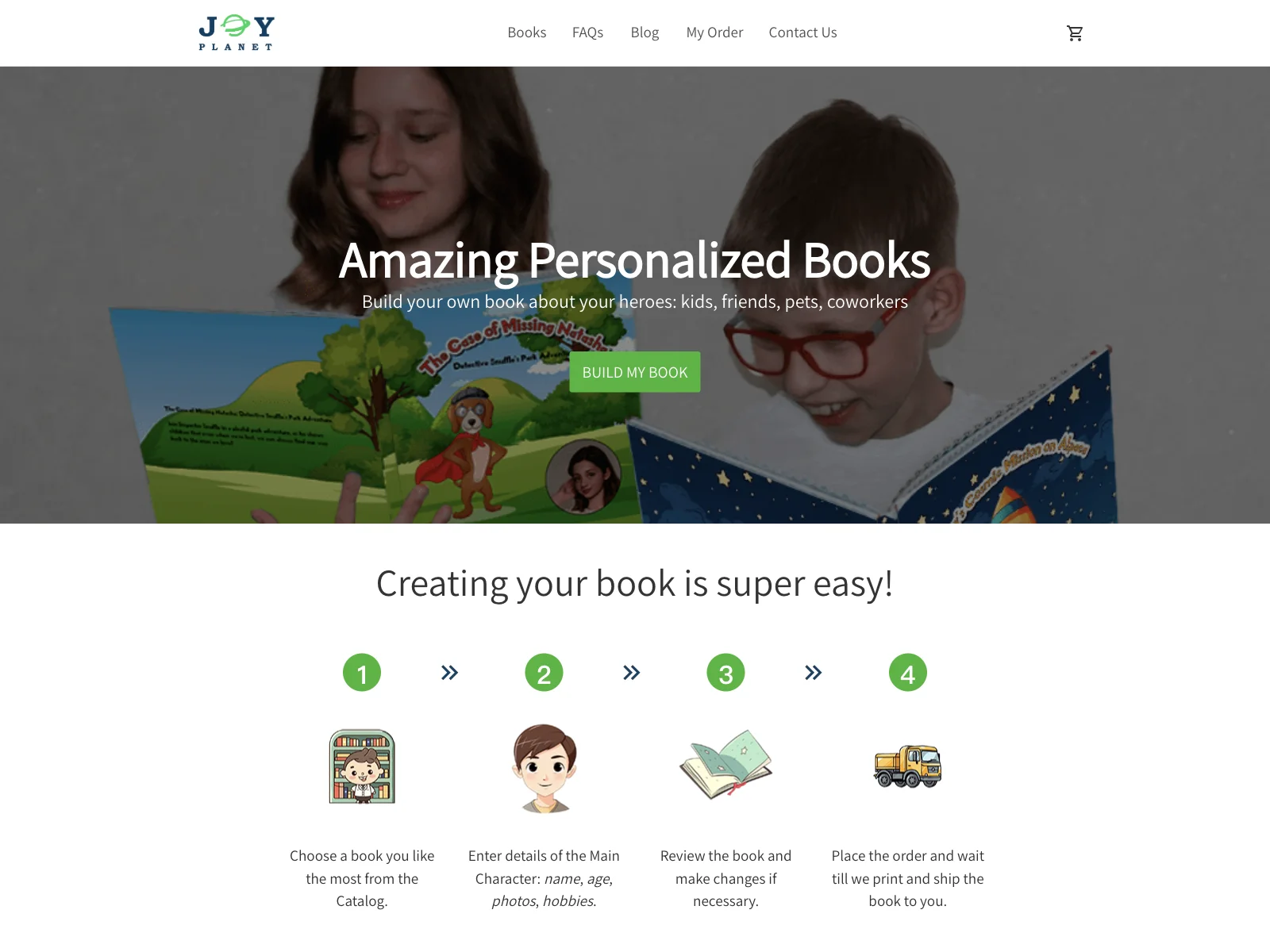 JoyPlanet Store: Personalized Books for Kids' Delight