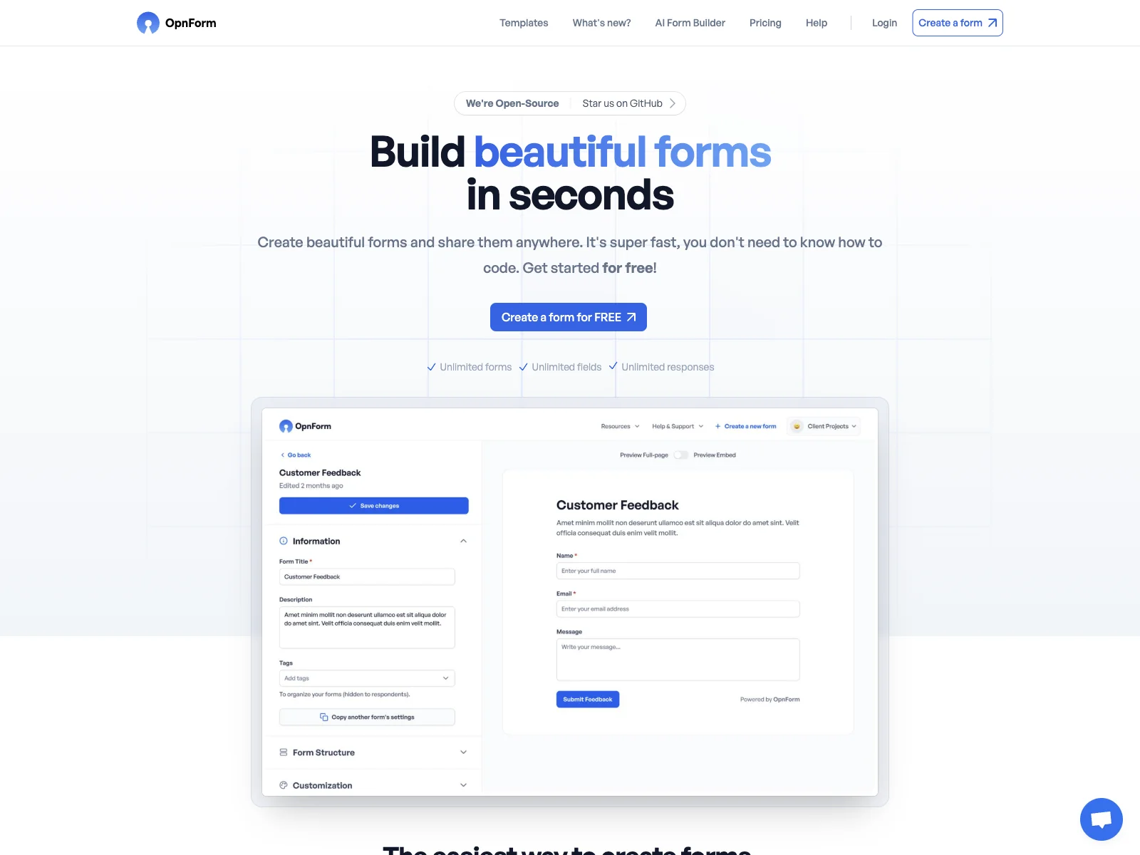 Create Beautiful Forms Easily with OpnForm