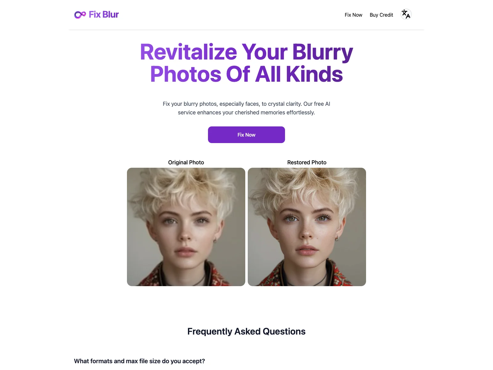 Fix Blur: Transform Blurry Photos with AI in 5s