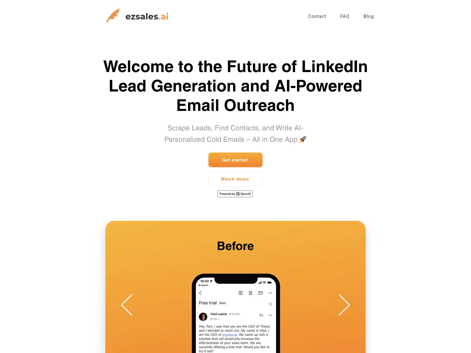 AI-Powered LinkedIn Lead Generation and Email Outreach | ezsales.ai