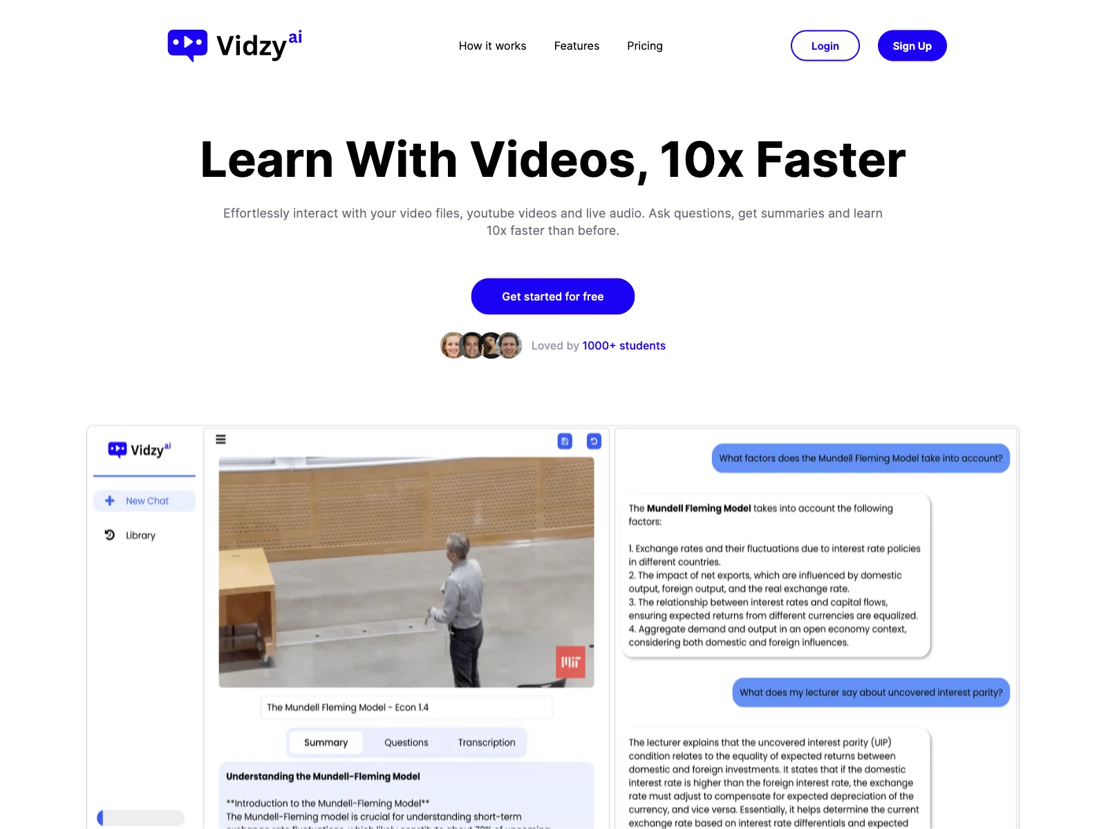 Vidzy: Empowering Learning with AI