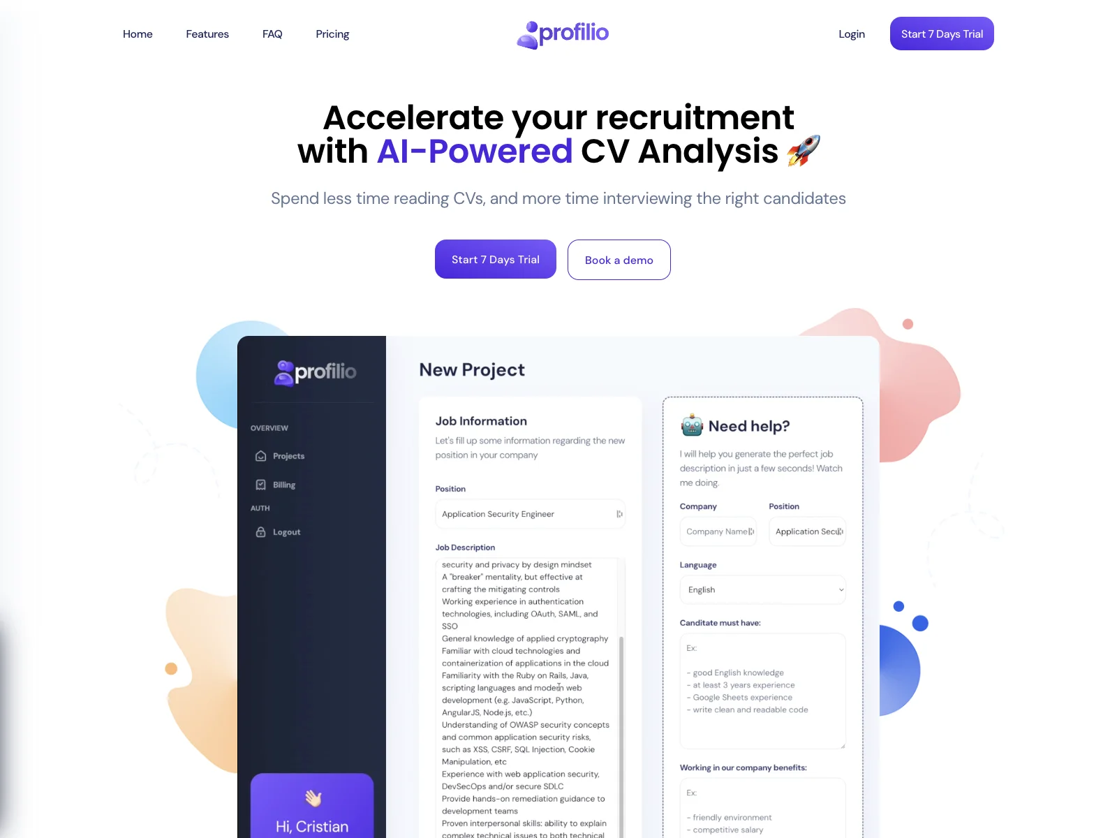 Profilio: Streamlining Recruitment with AI-Powered CV Analysis