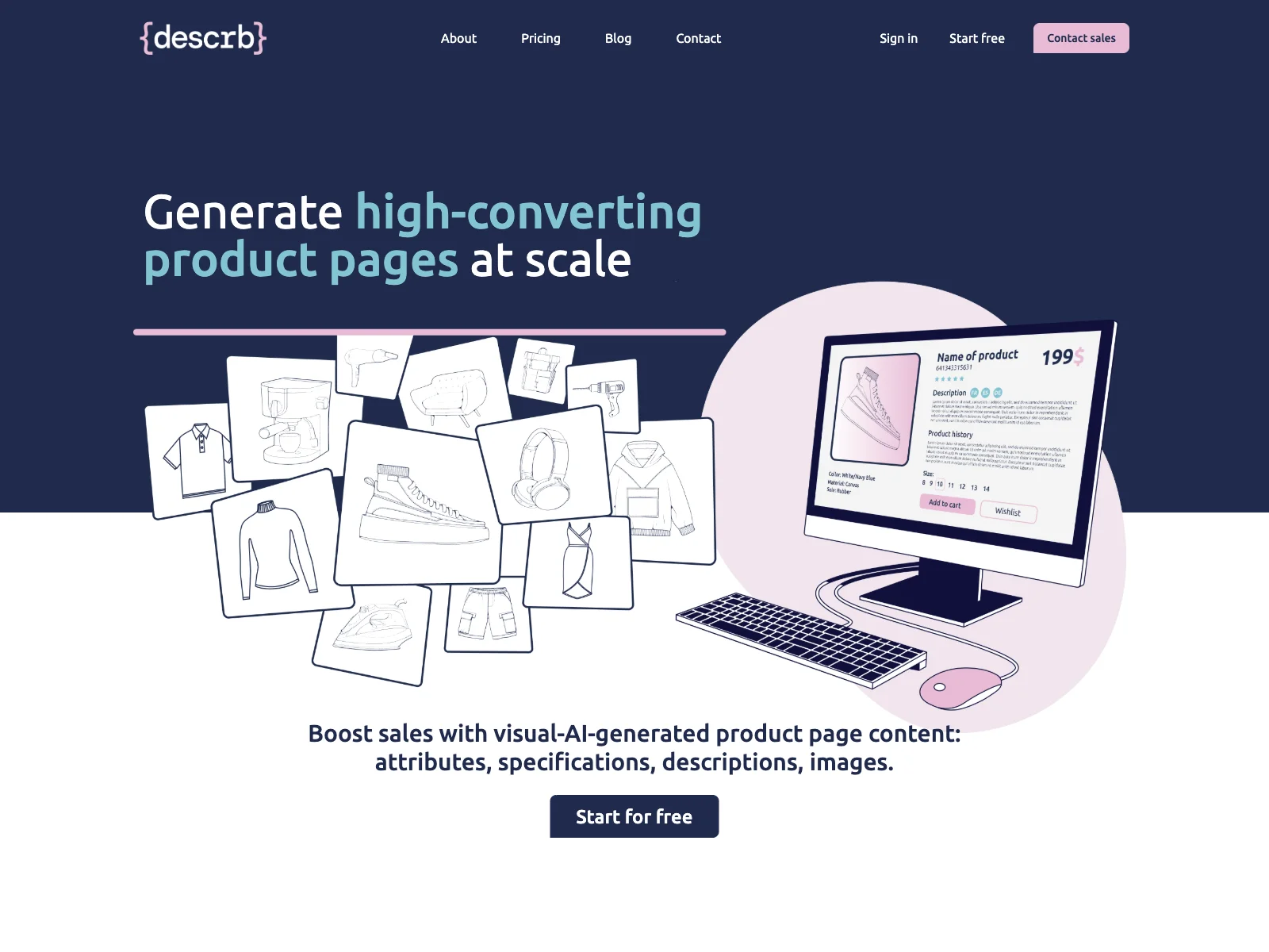 {descrb} | Generate high-converting product pages at scale.