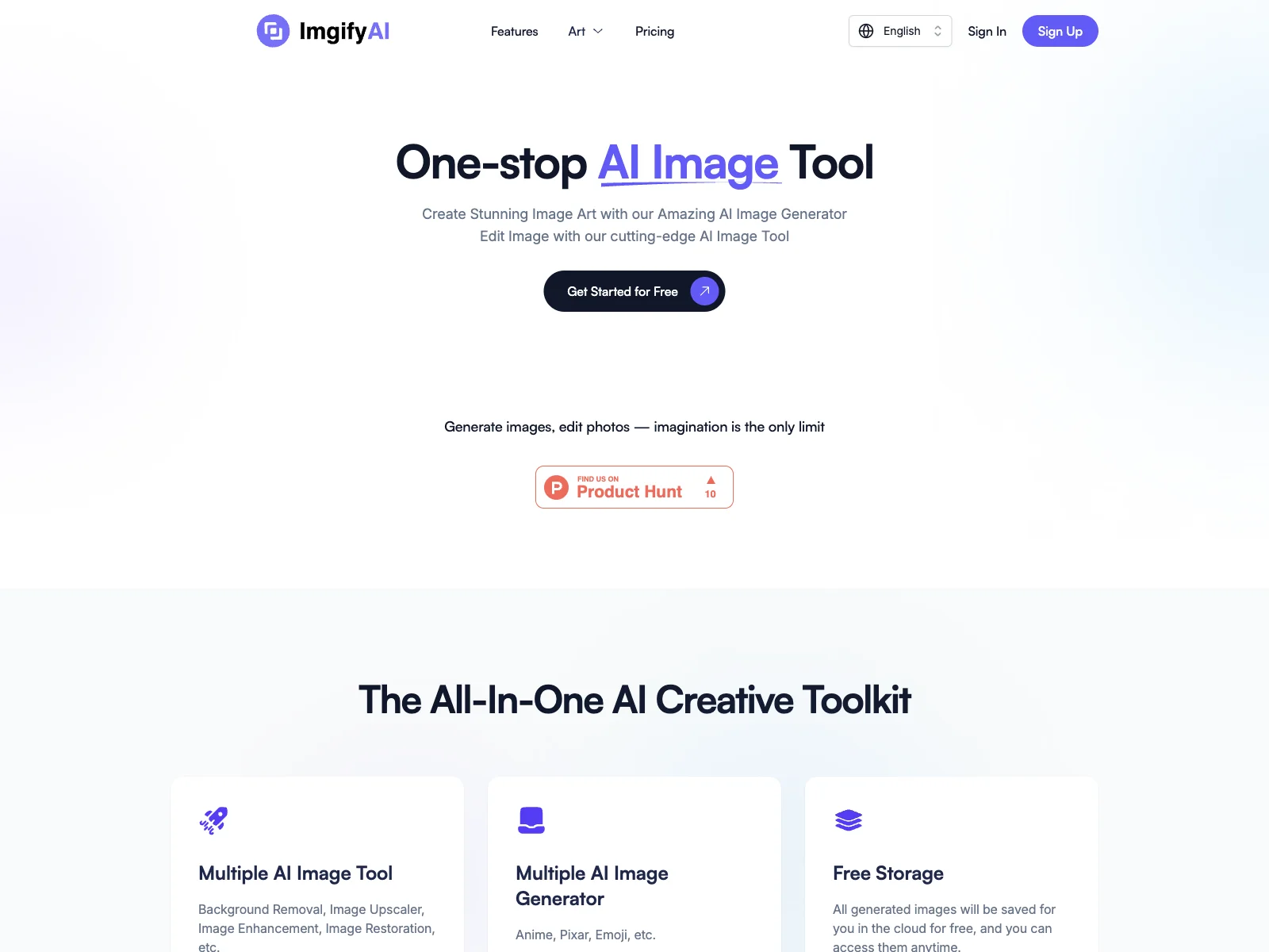 Unleash Creativity with Free One-stop AI Image Tool - ImgifyAI