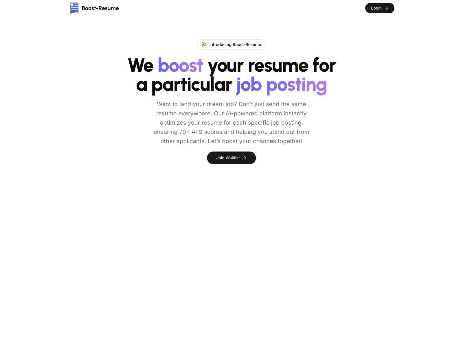 Boost-Resume: Optimize Your Resume for Success