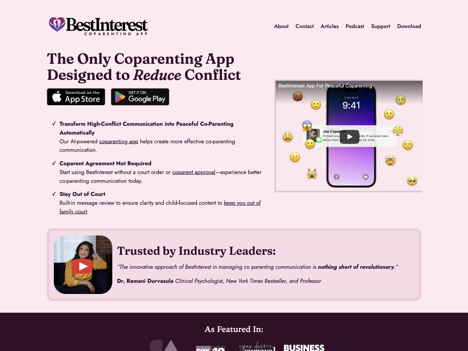 BestInterest Co-Parent App: Reducing Conflict for Peaceful Co-Parenting