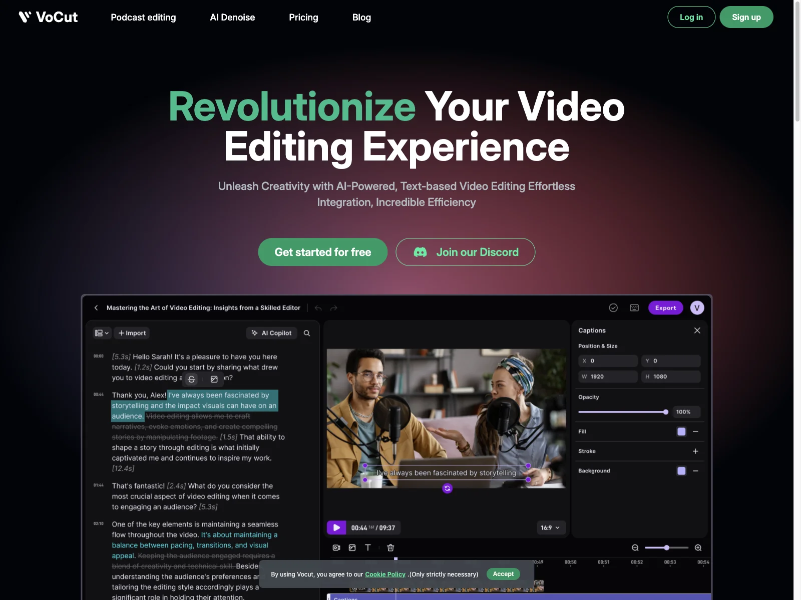 VoCut - Revolutionizing Video Editing with AI