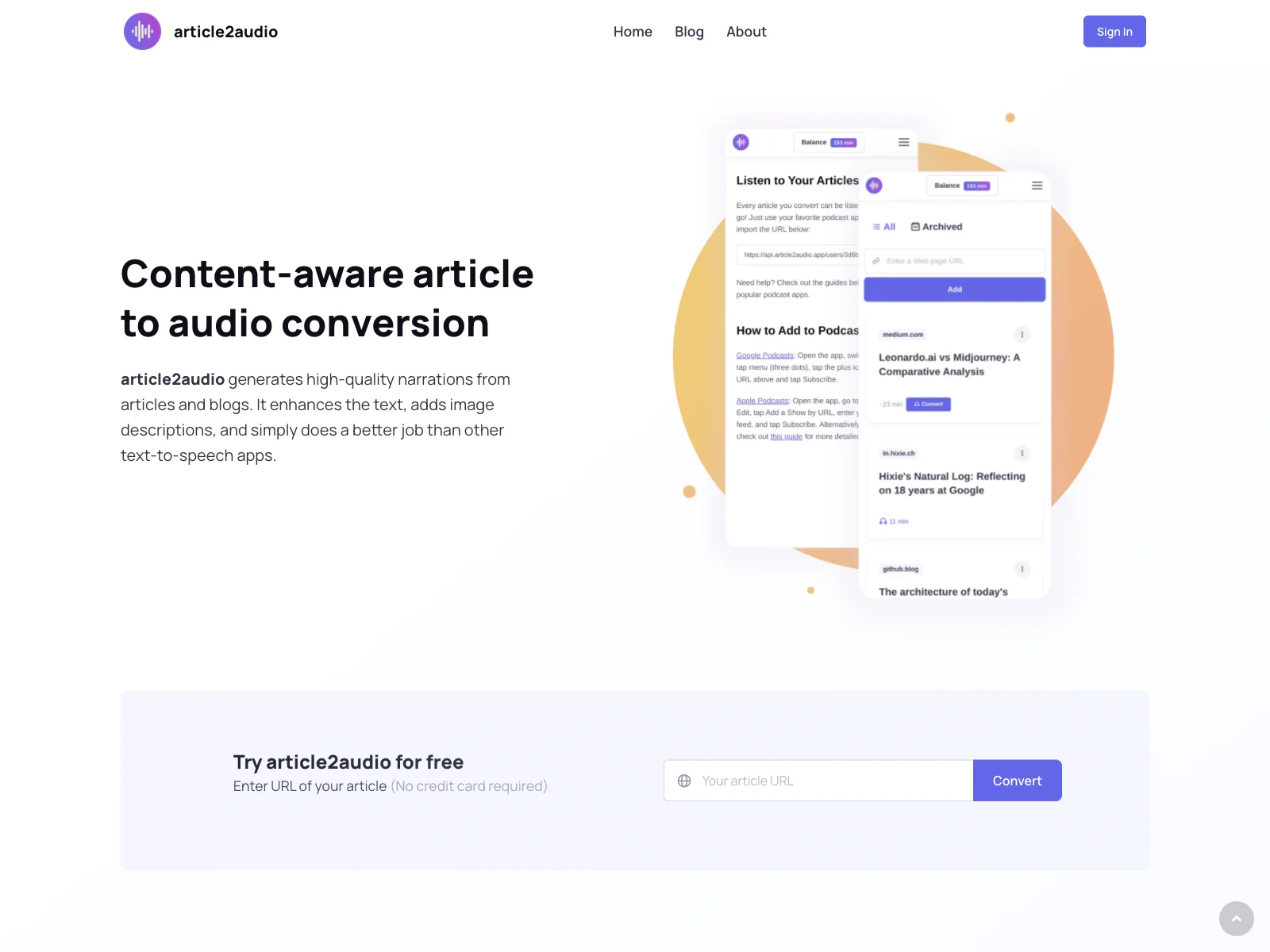 article2audio: Transform Articles into Engaging Audio