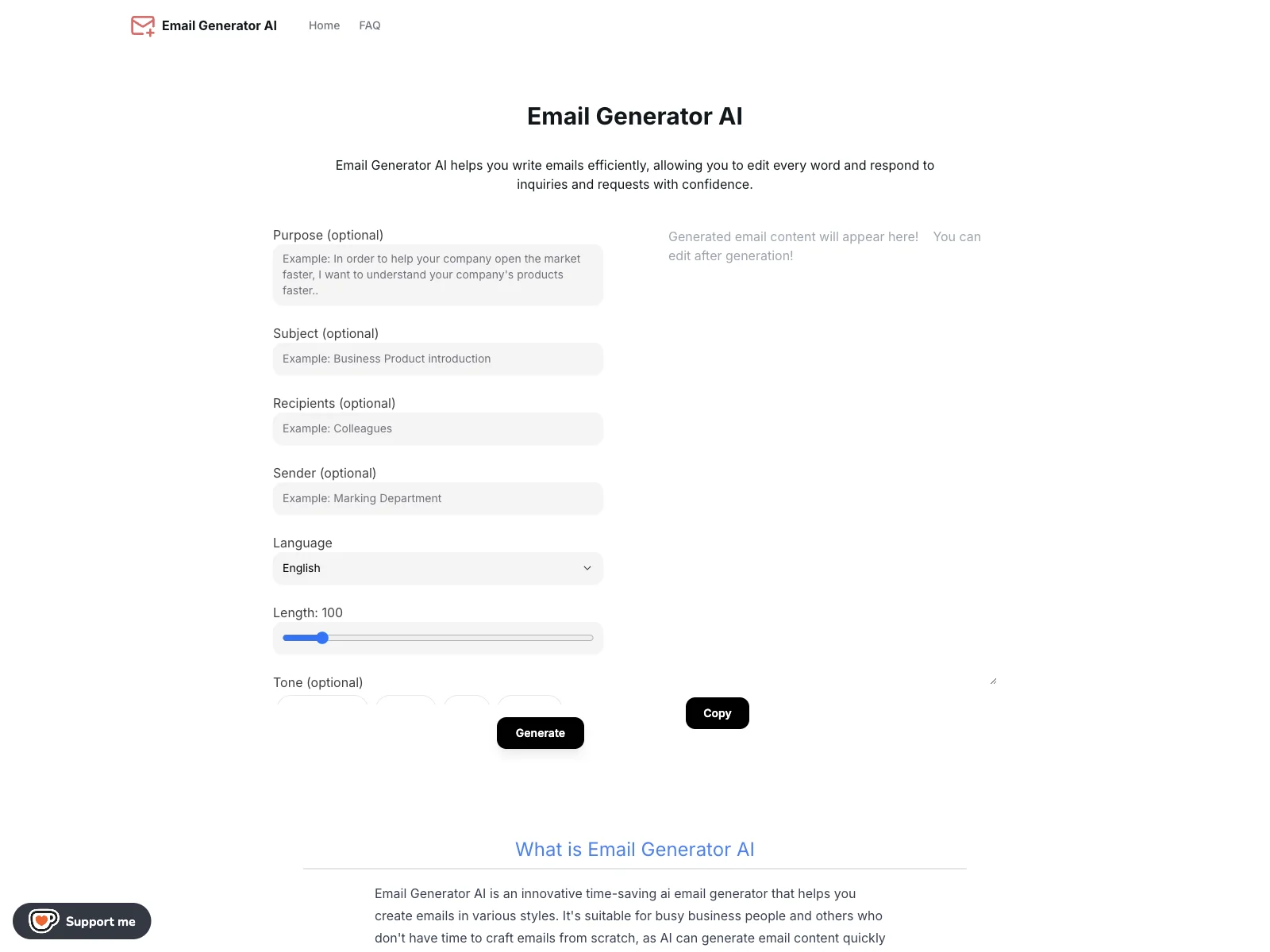 Email Generator AI: Efficient Email Creation with AI