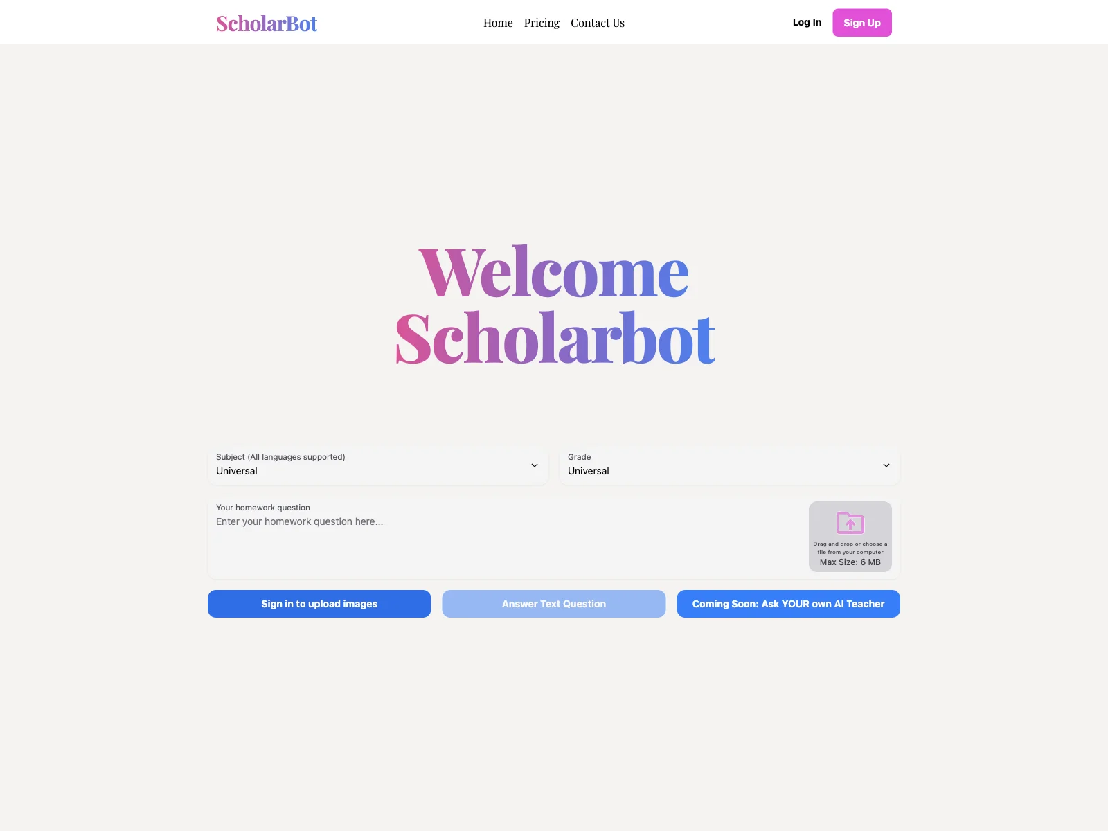 ScholarBot: The Ultimate AI Homework Solver