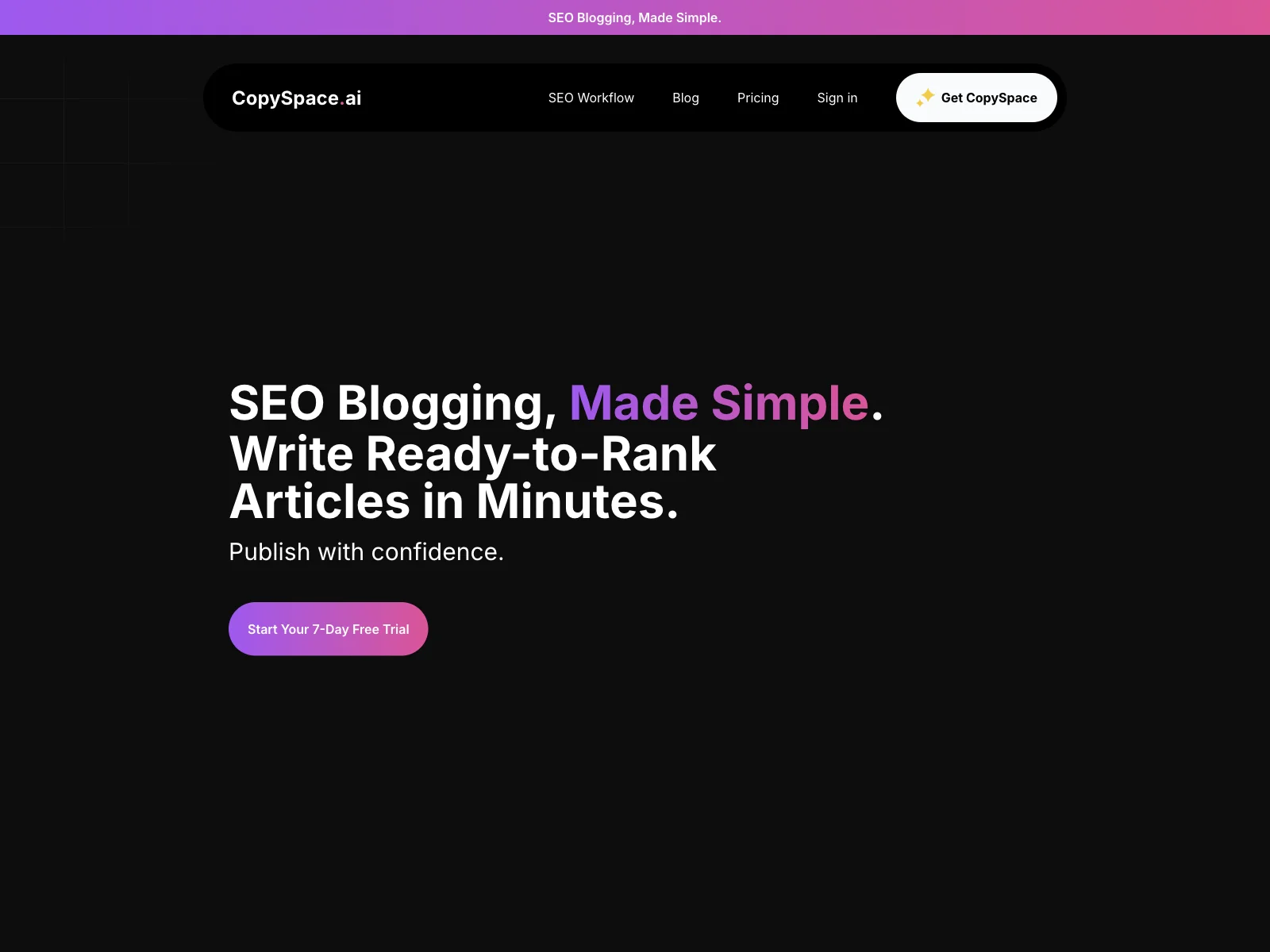 SEO Blogging Made Simple with CopySpace.ai: Boost Your Rankings