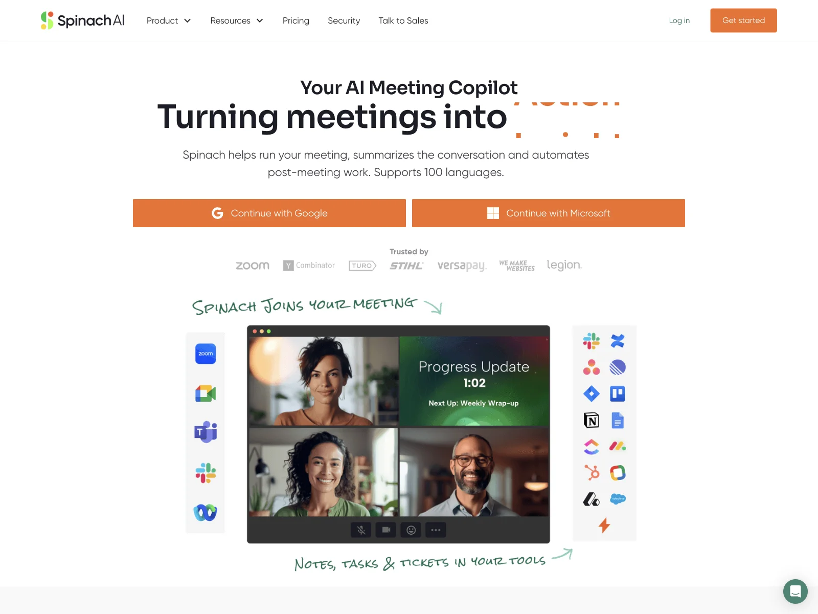 Spinach AI: Streamlining Meetings with Advanced Features