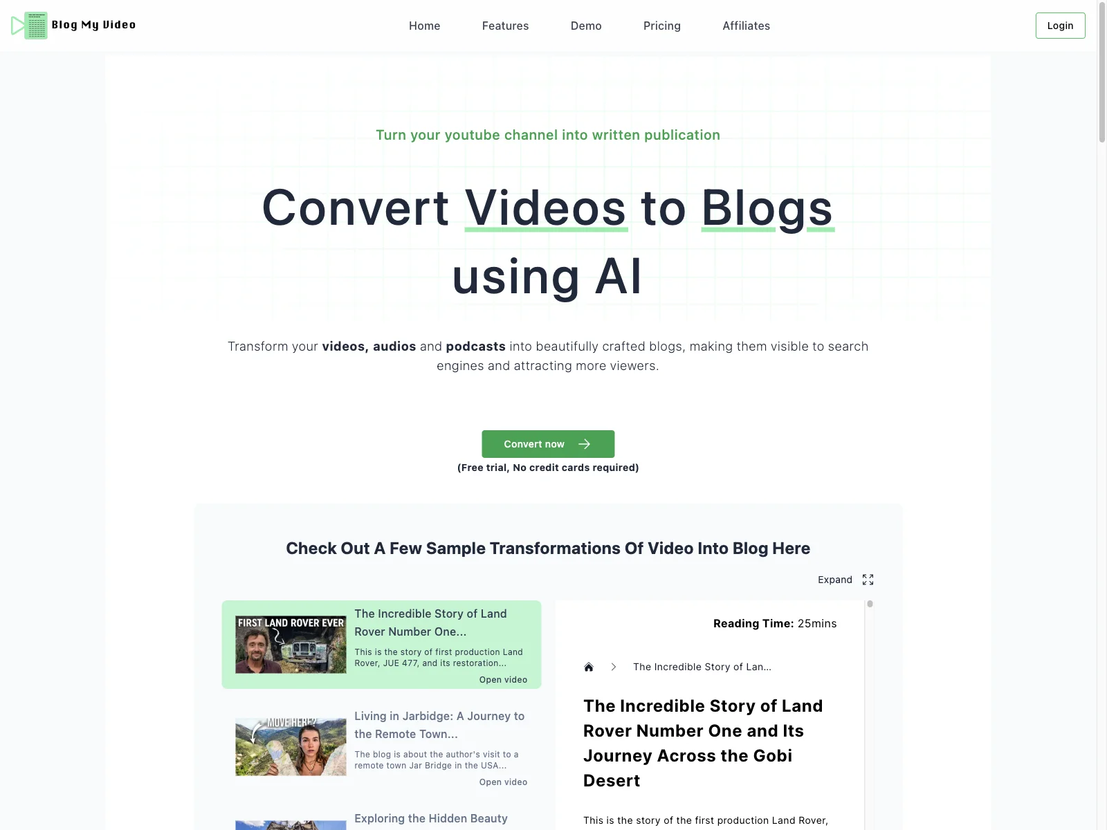 Transform Videos & Audios into Captivating Blogs with BlogMyVideo