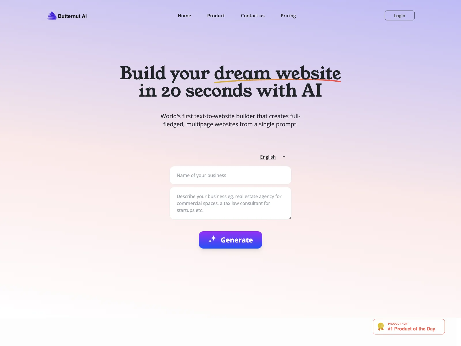 Butternut AI: Build Stunning Websites in Seconds