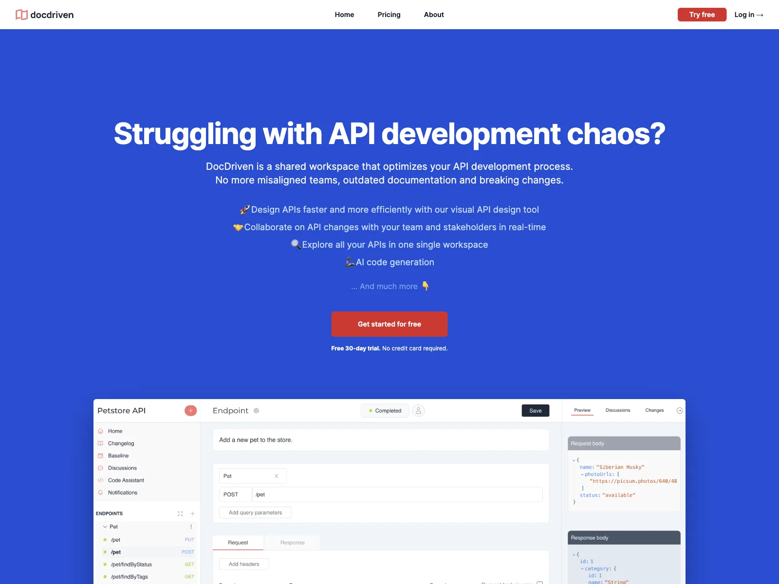 DocDriven: Streamlining API Development with Advanced Features