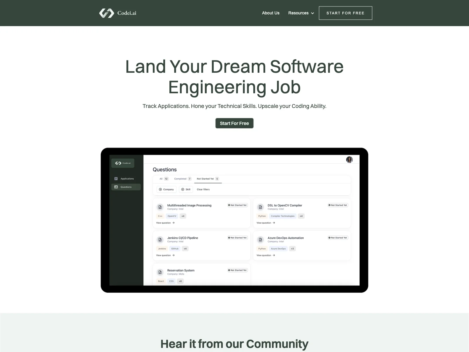 Codei.ai: Land Your Dream Software Engineering Job with Ease