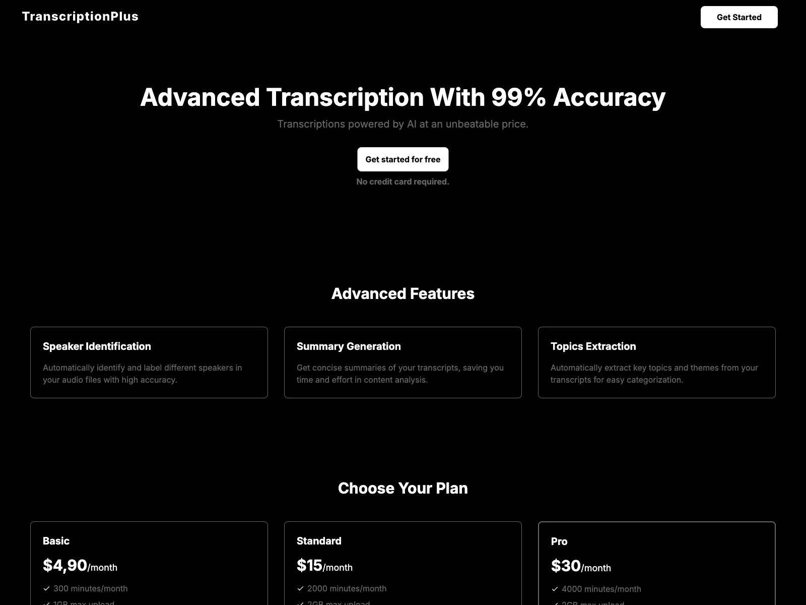 Advanced Transcription with 99% Accuracy - TranscriptionPlus