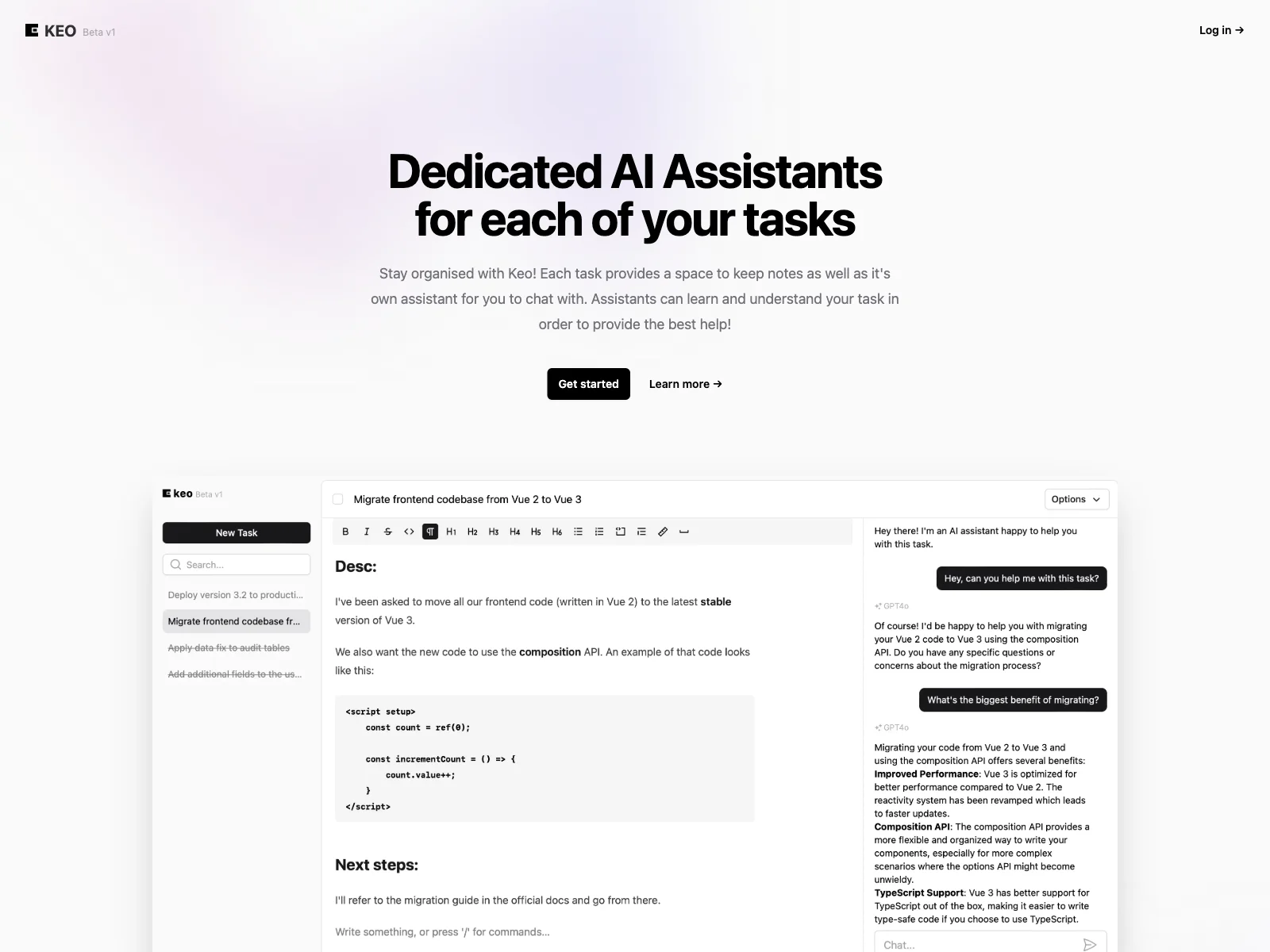 Keo: The Ultimate Task Management Solution with AI Assistants