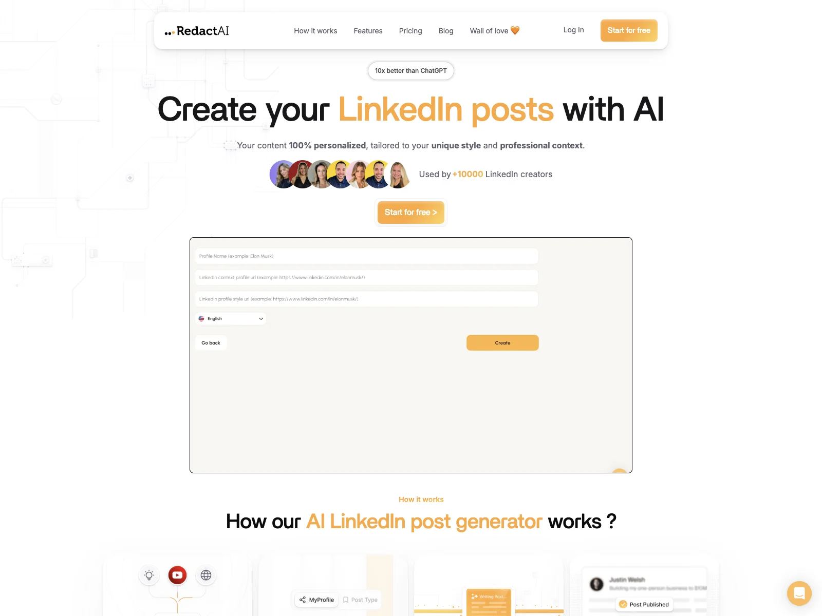 RedactAI: The Ultimate AI LinkedIn Post Generator