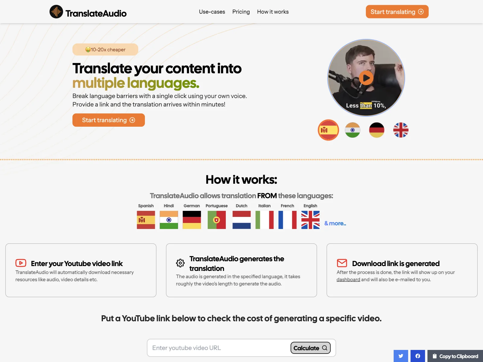 TranslateAudio: Translate Your Voice into Multiple Languages!