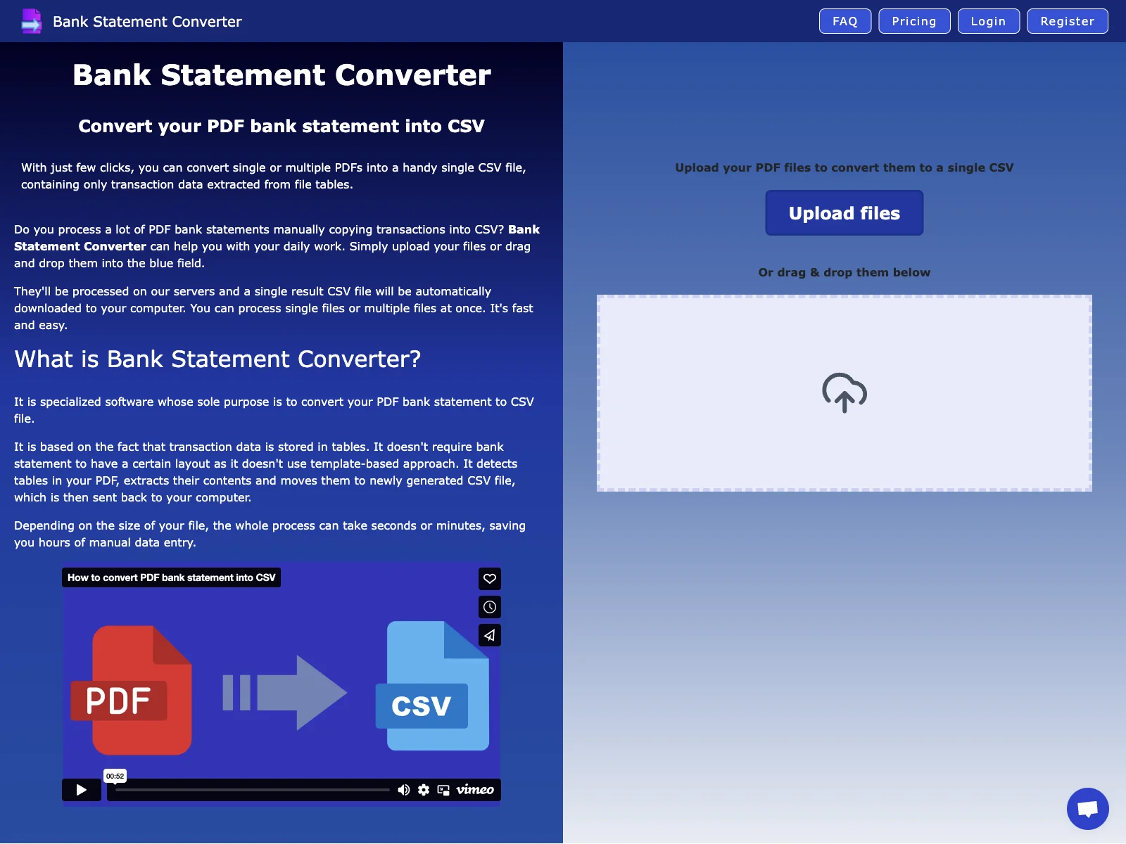 「Bank Statement Converter - PDFをCSVに変換」