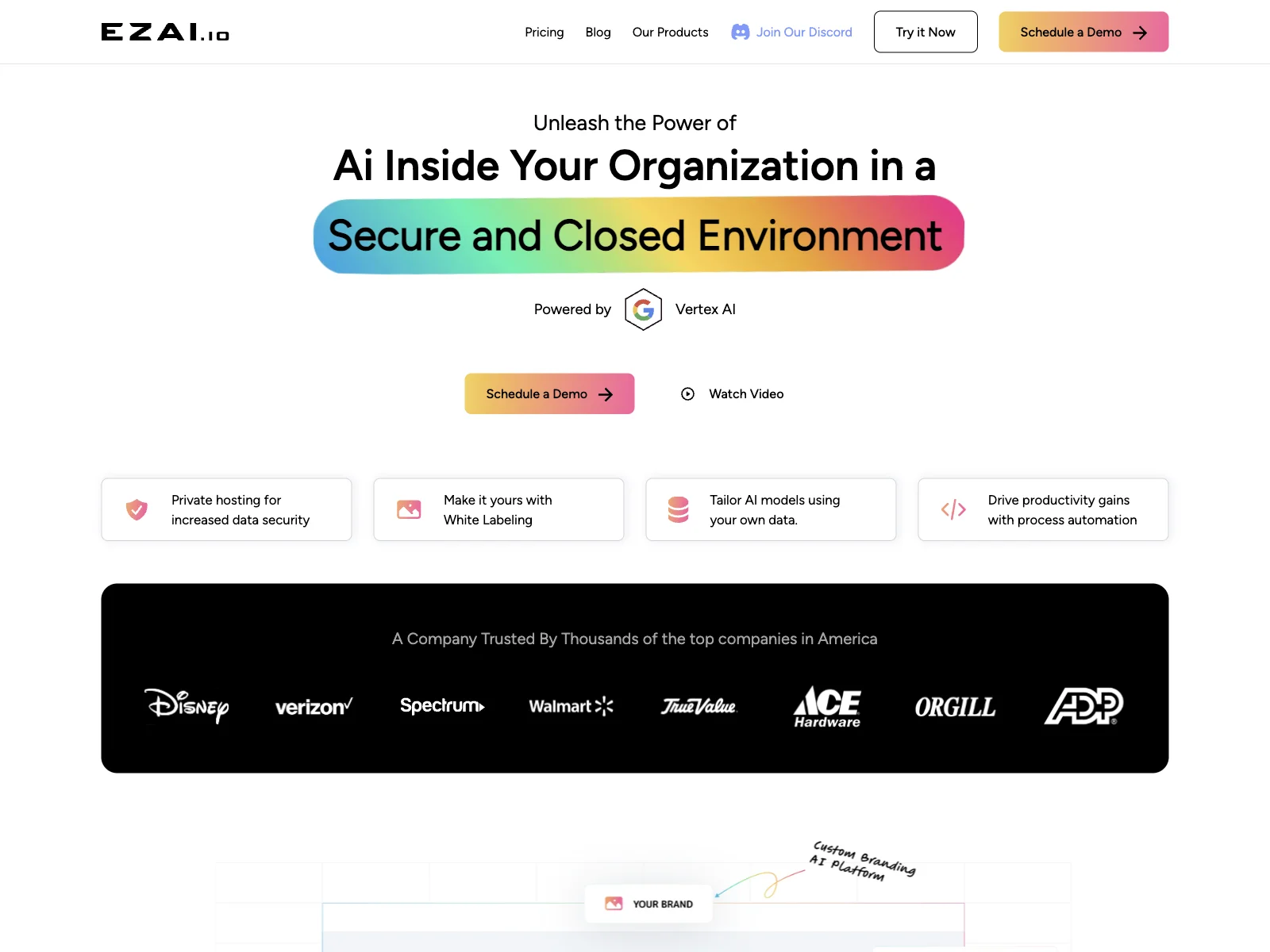 EZAI: Empowering Enterprises with Secure AI Solutions