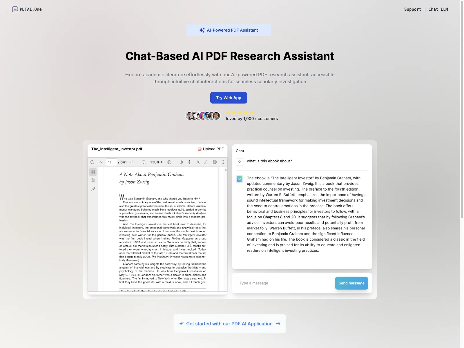 PDFAI.One: Streamline Your PDF Research with AI Chat