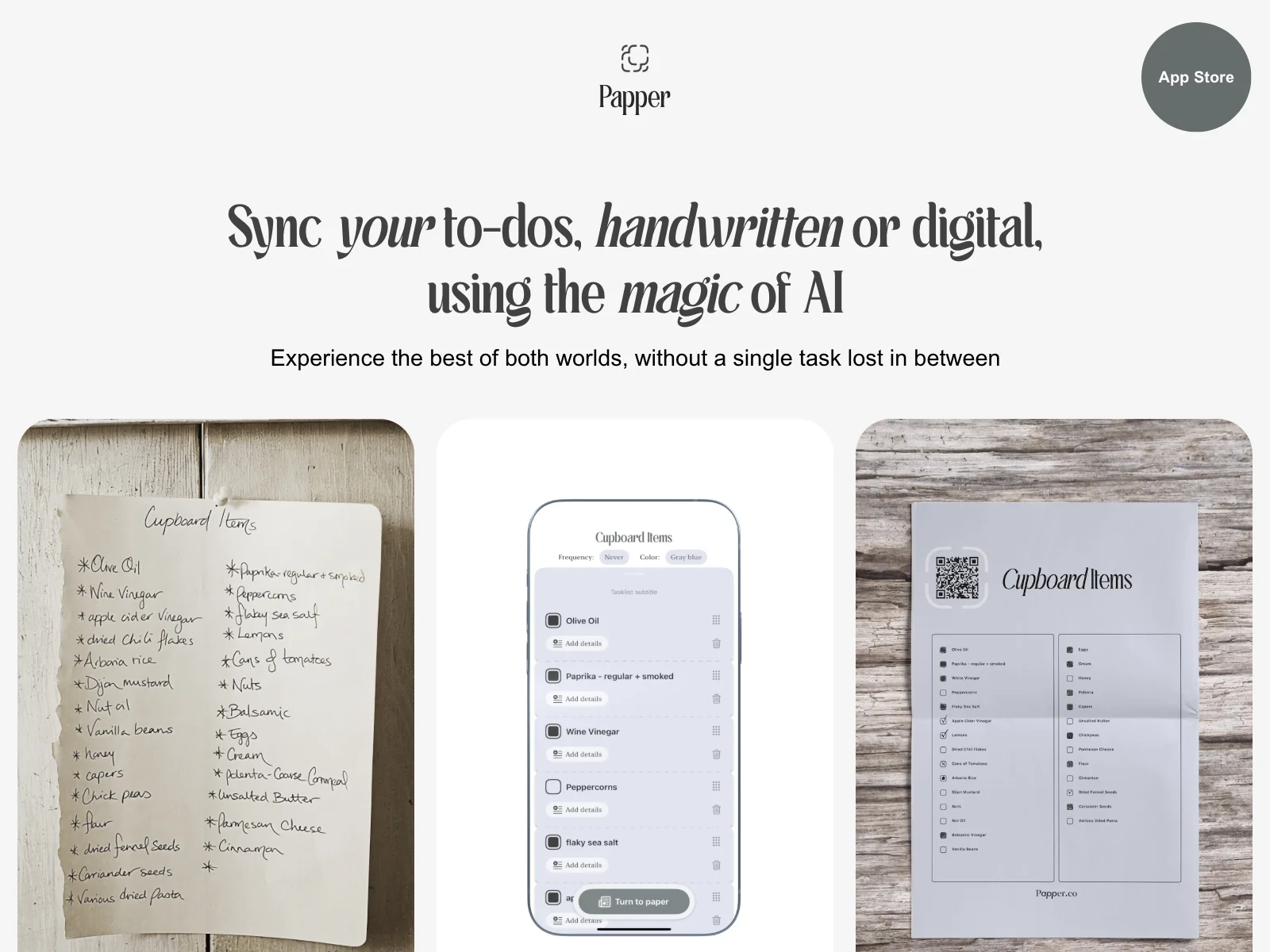 Papper: Seamlessly Sync Handwritten & Digital To-Dos