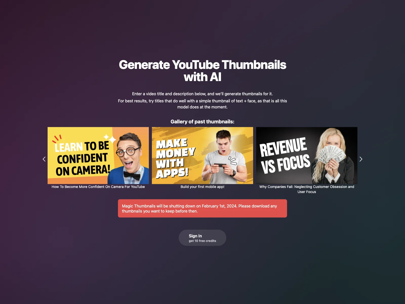 Generate Engaging YouTube Thumbnails with Magic Thumbnails