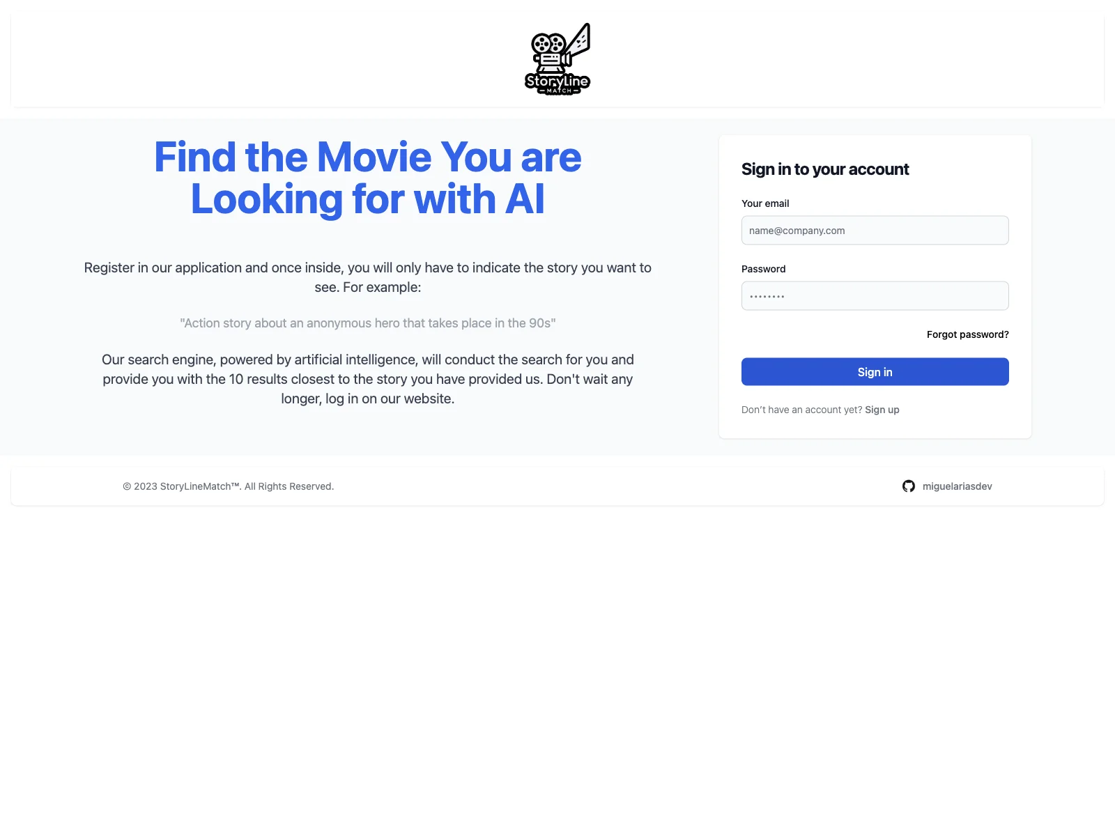 Find Your Ideal Movie with Storylinematch's AI Search