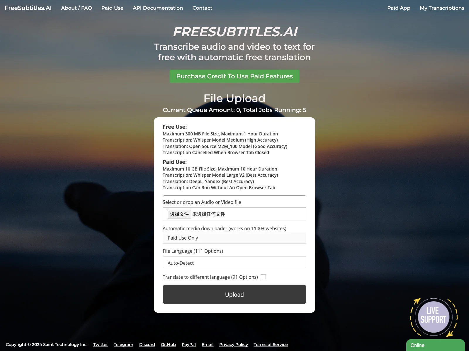 FreeSubtitles.AI: Transcribe & Translate Audio/Video Easily