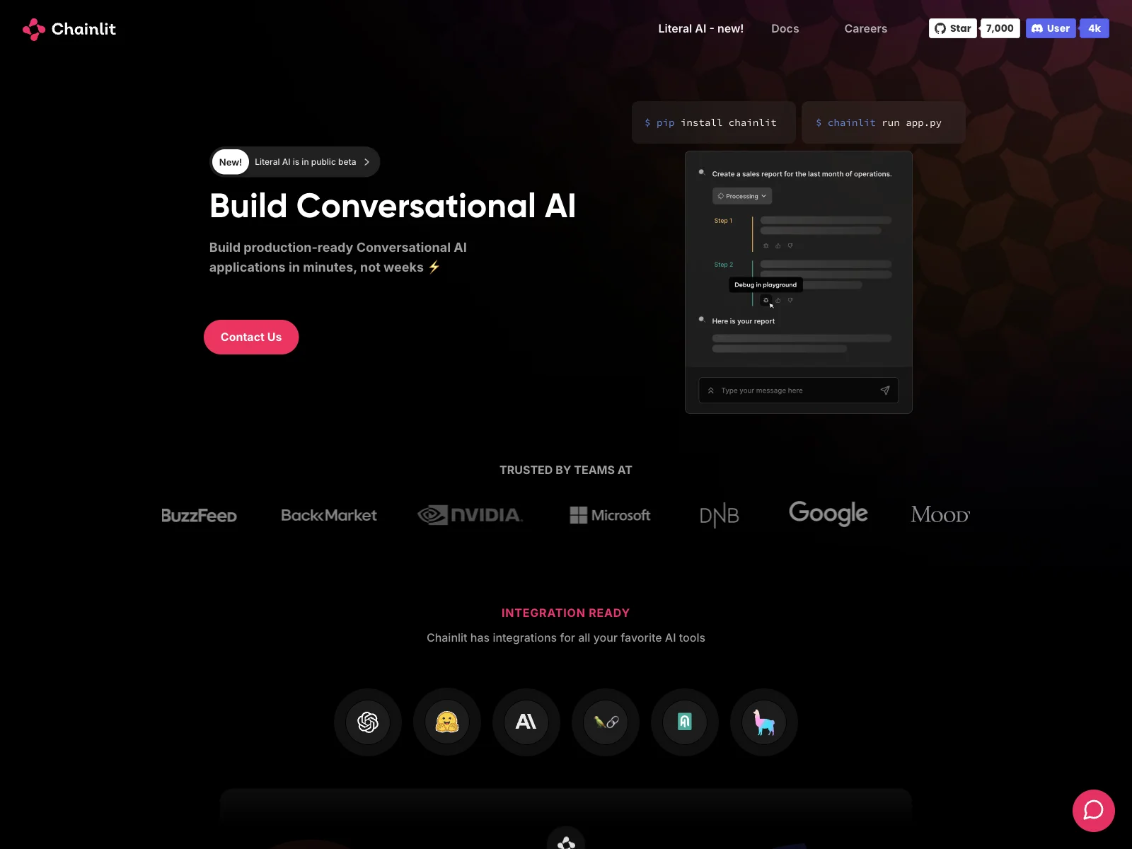 Chainlit: Build Conversational AI Apps Rapidly