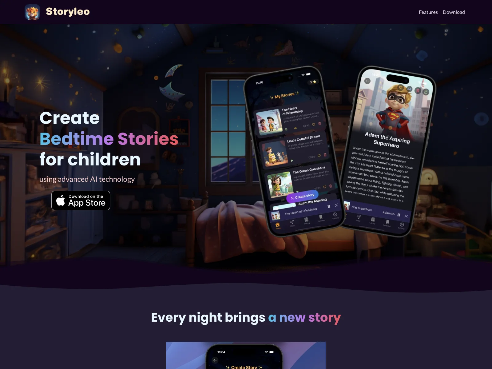 Storyleo - Enchanting Bedtime Stories with AI for Kids