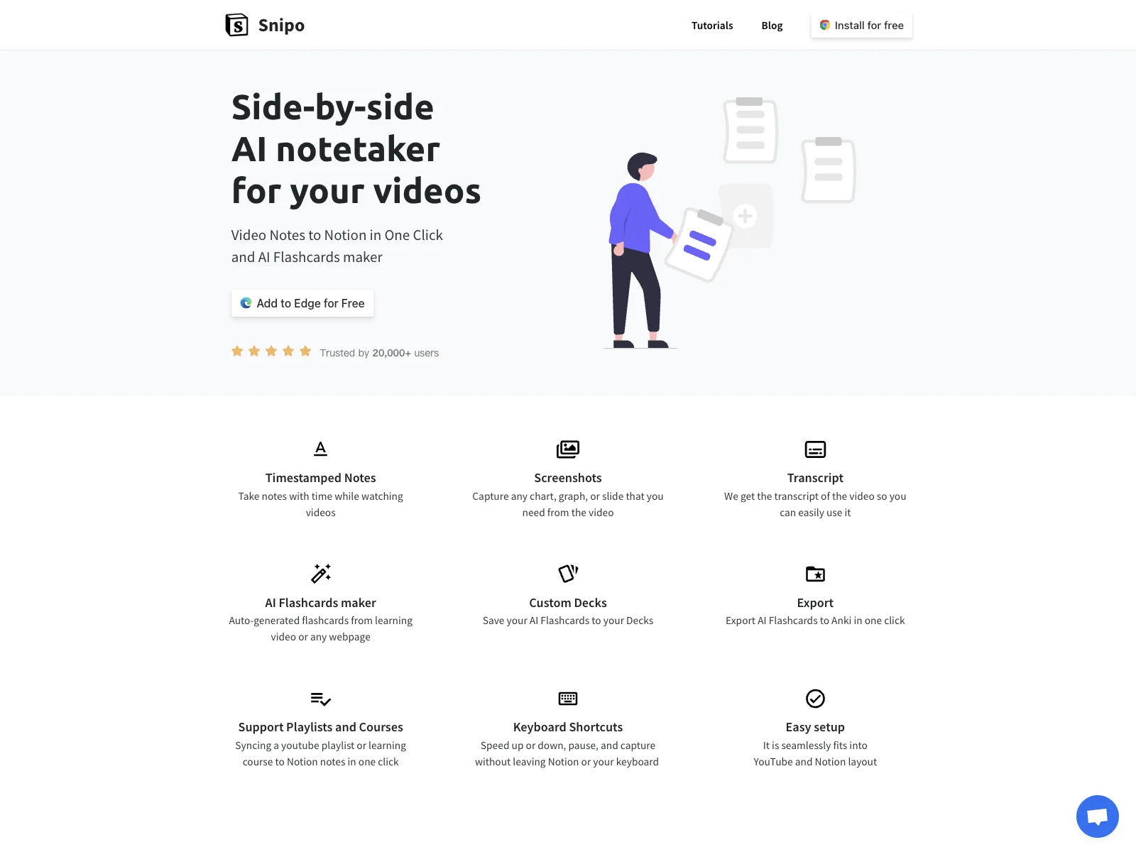 Snipo - Transform Video Notes with AI and Notion