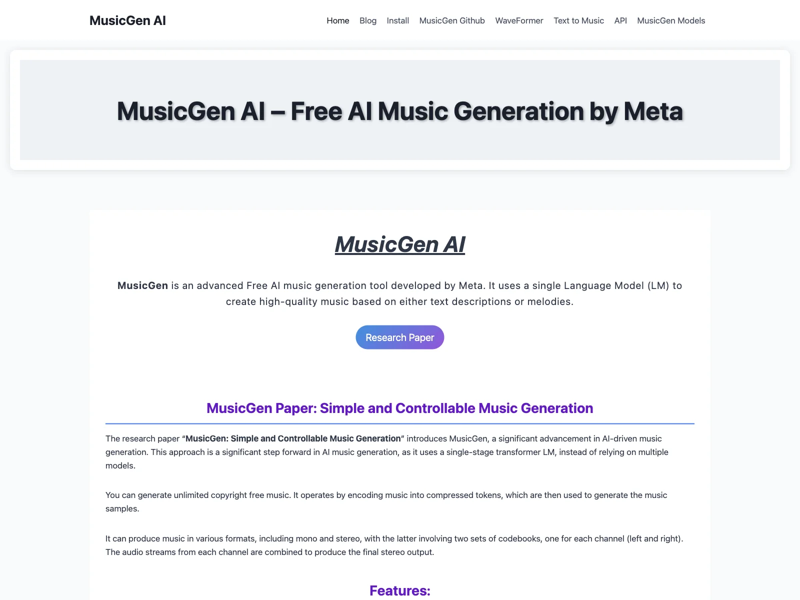 MusicGen AI - Unleashing Creativity in Music Generation