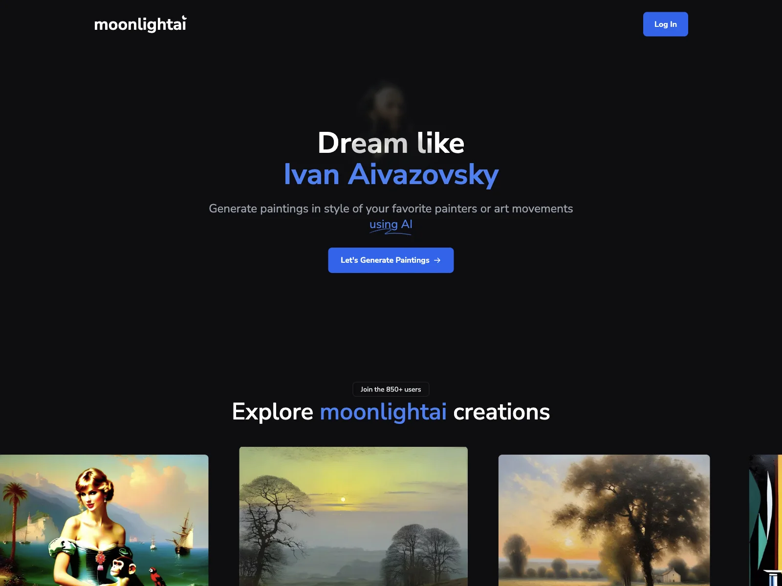 moonlightai - Unleash Your Creativity with AI Paintings