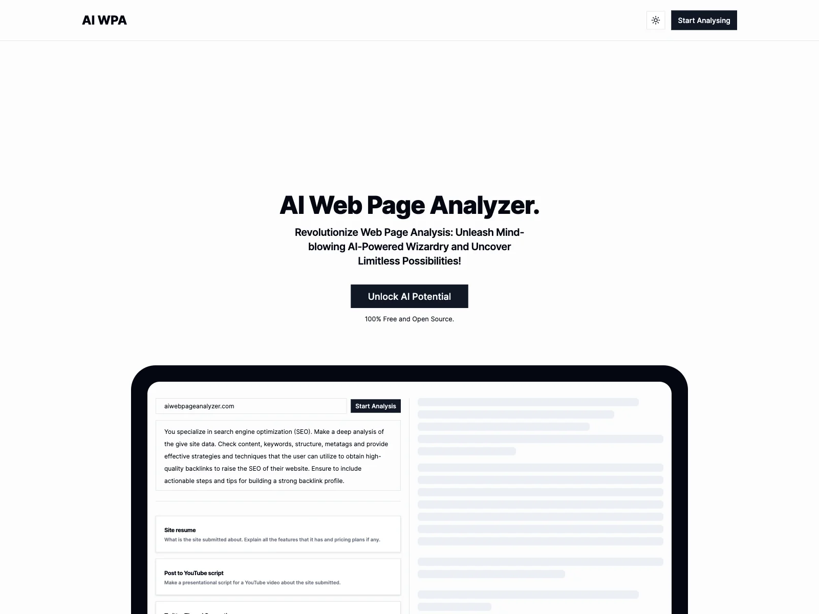 AI Web Page Analyzer: Unleash SEO Potential