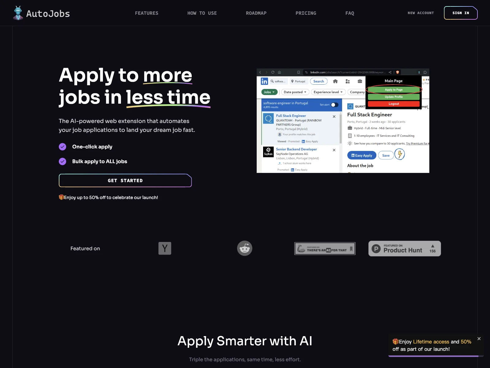 AutoJobs: AI-Powered Automatic Job Applications for Faster Dream Job Landing