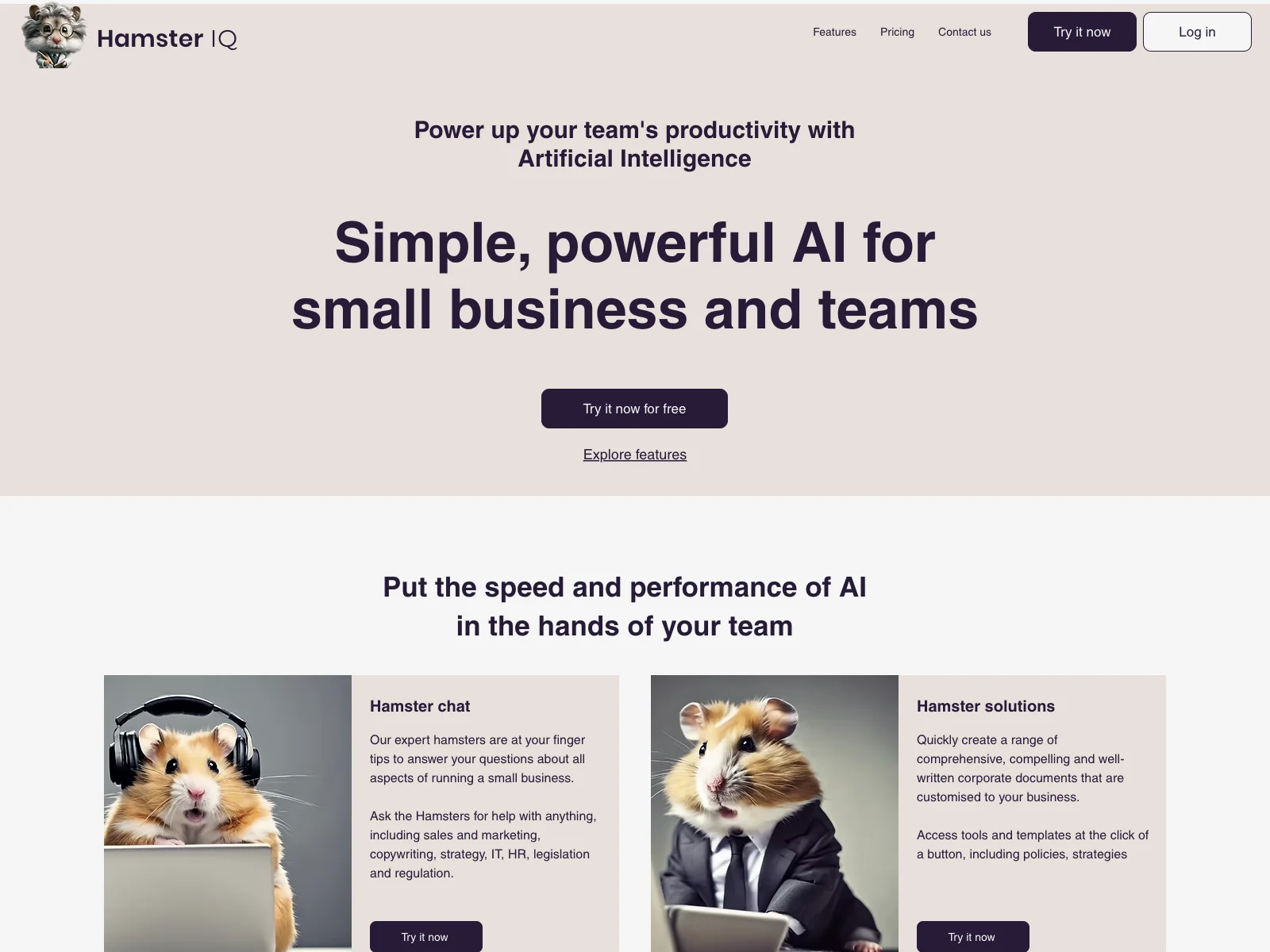 Hamster IQ: Boosting Small Business Productivity with AI