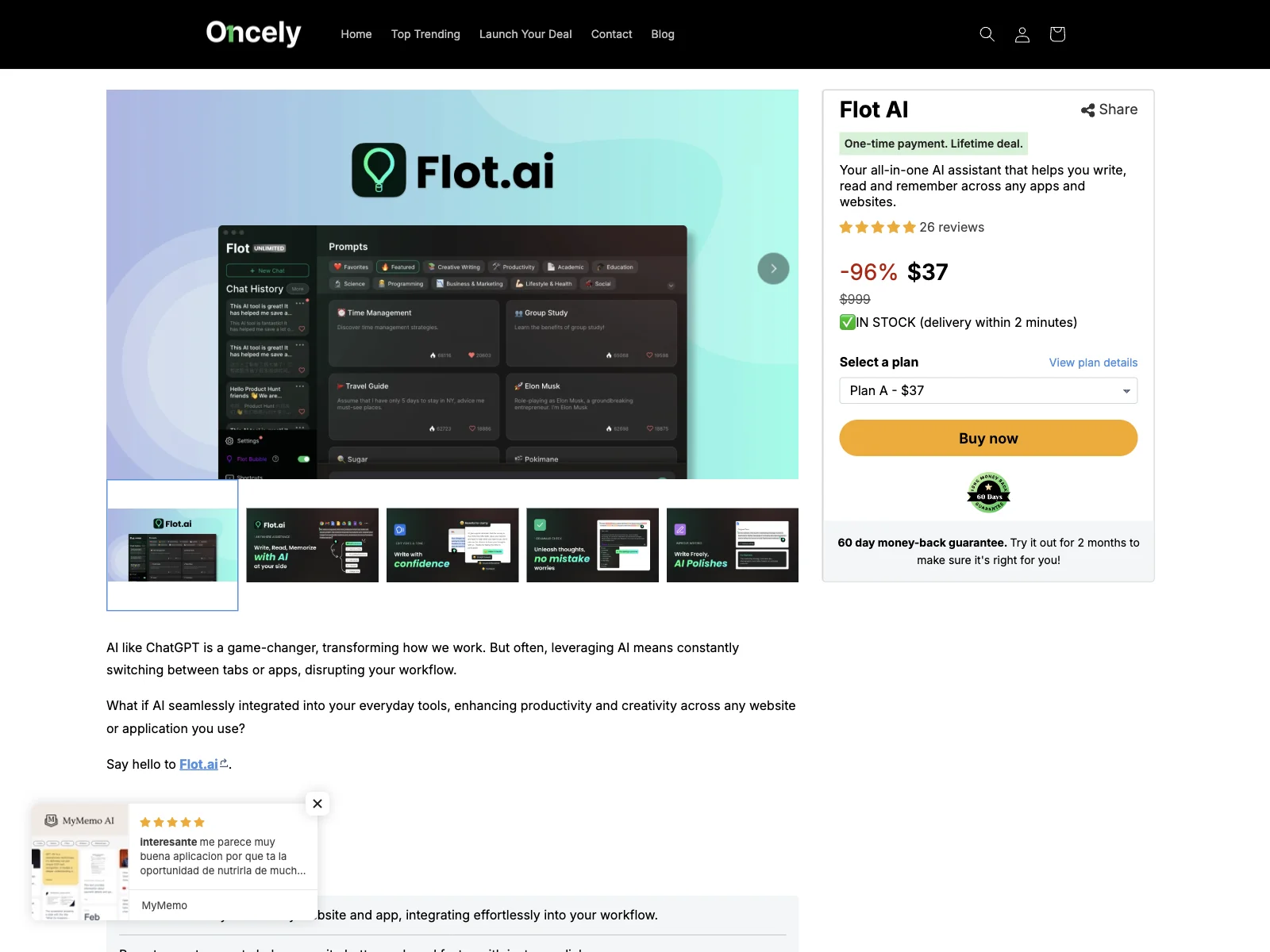 Flot AI: Transform Your Work with AI-Powered Writing, Reading & Memory