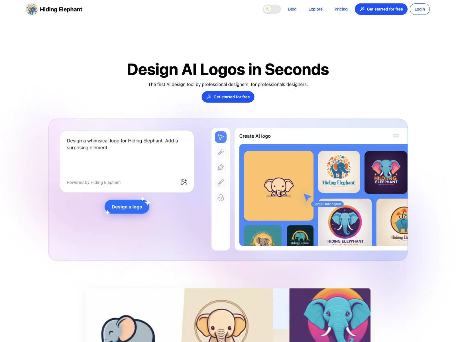 HidingElephant: Empowering Professional Logo Design with AI