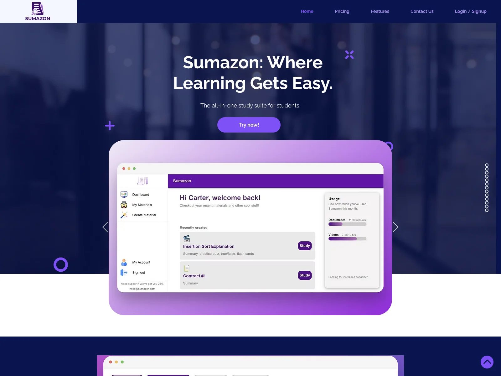 Sumazon: Simplifying Learning with AI-Powered Tools