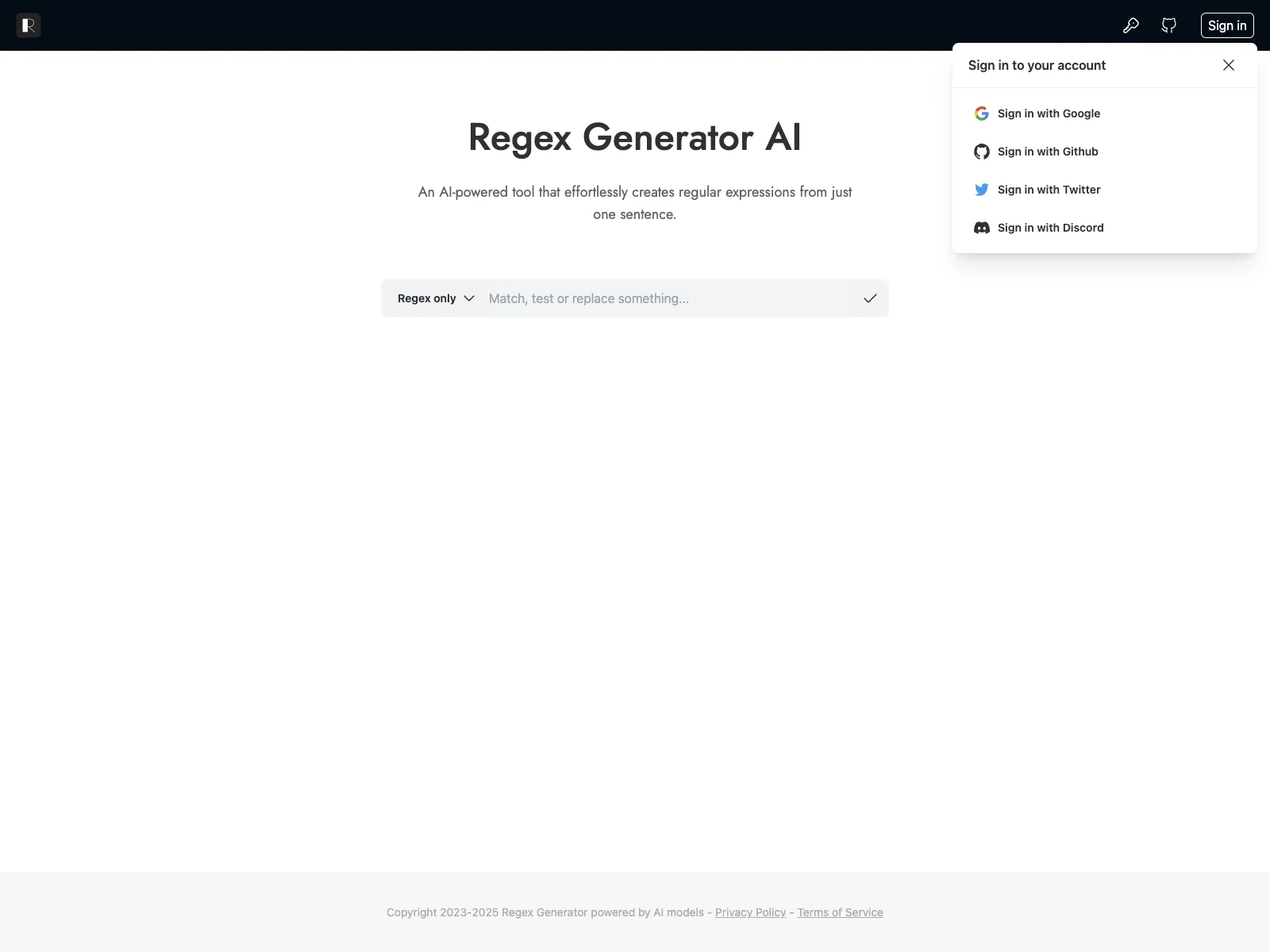 Regex Generator AI - Effortlessly Create Regular Expressions