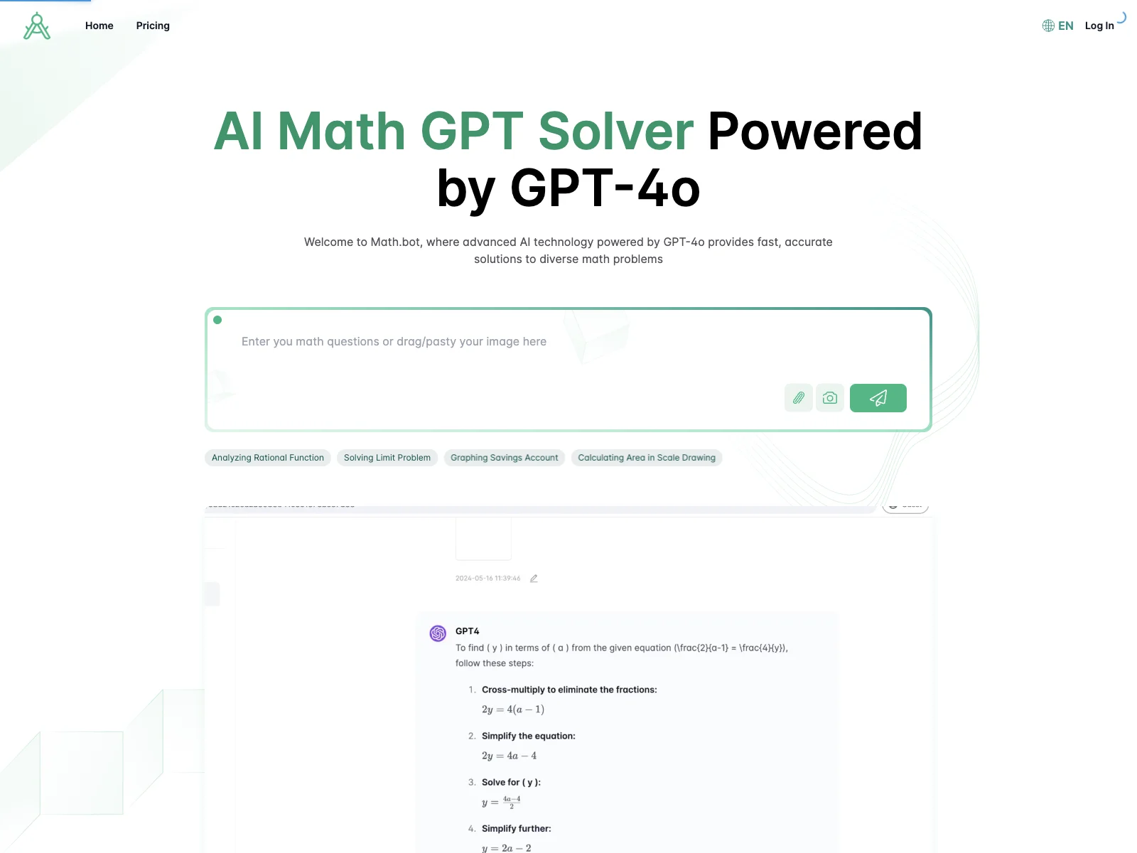 AI-Powered Math Bot with GPT-4o: Solve Math Problems Instantly