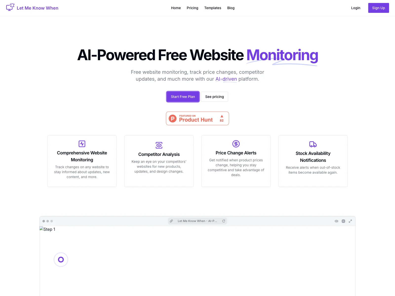 Let Me Know When - Empowering Website Monitoring with AI