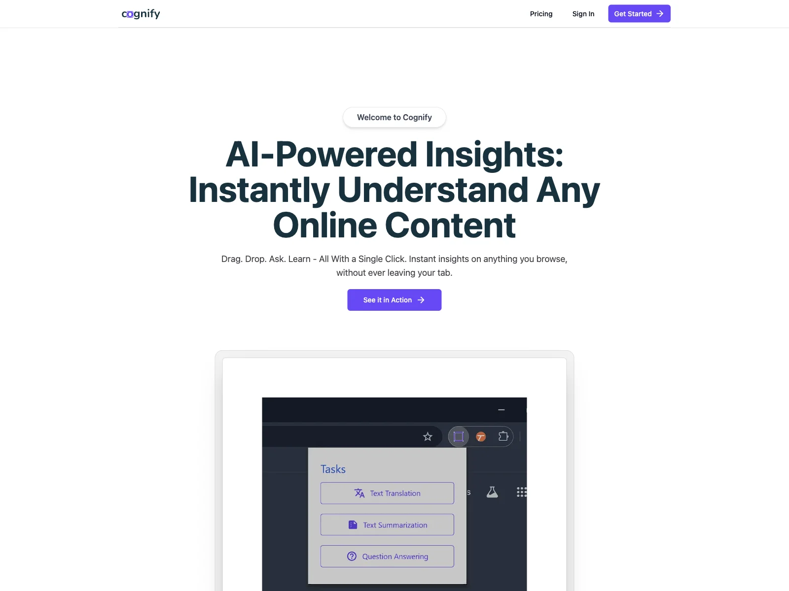 Cognify Insights: Unlock Insights with a Single Click